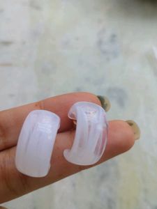 NEW H&M  Marble  Hoop Earrings ( small)