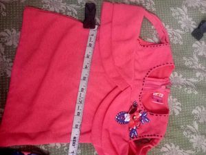 Cute Coral Cold Shoulder Top