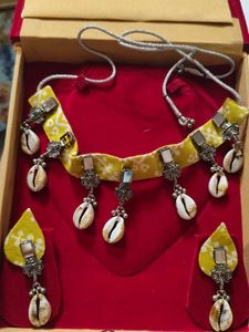 Yellow Handmade Choker Set