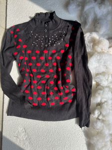 Red Polka Dot Sweater