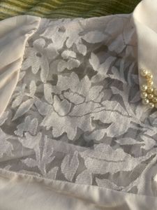 White Blouse with Lace Detail
