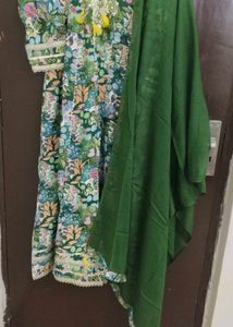 New Unused PureCotton 10m Flare Anarkali Suit