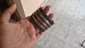 Oxidized Silver Hand Cuff