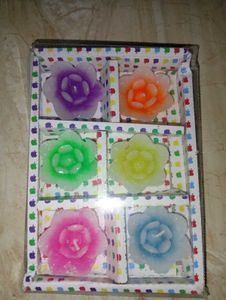 Floral Scented Diya Candles of 6Pcs