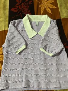 Textured Lavender Polo