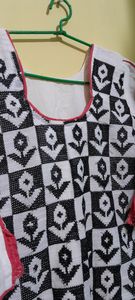 Black 🖤&amp;White  Thread Work Kurti
