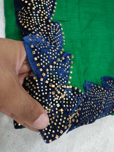 Green Embellished Saree