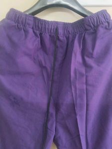 Purple Casual Pants