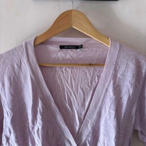 Lilac Cropped Cardigan
