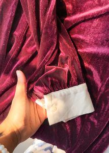 Bedazzling Korean Velvet Party Dress