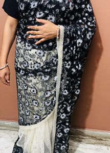 Designer Black Saree