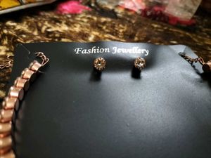 Necklace And Ear Stud Set