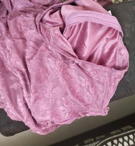 Pink Lace Midi Dress