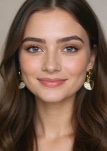 Anti Tarnish Golden AD Earrings