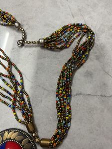 Colorful Beaded Statement Necklace