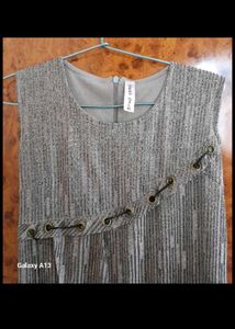 Tie-dye Sheer Top gray