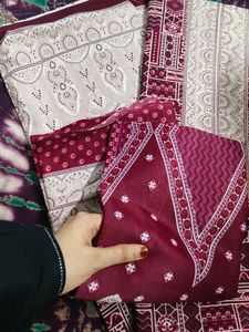 Mix Cotton Material Purple 💜