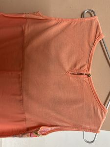 Madame Peach Color Sequine Top