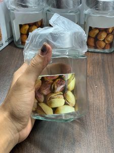 350ml Cube Glass Jar With Steel Lid Set Of 6