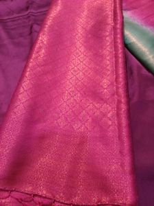 Elegant Pink &amp; Blue Saree