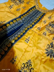 Famous Actress Grand Yellow Kurthi