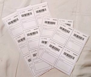 20 Customized Shipped Labels Bar Code Scannable