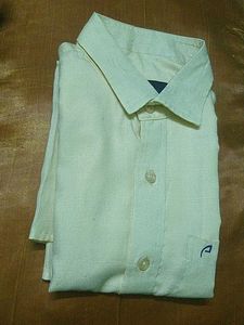 Men Shirt Formal Cream Office Wear