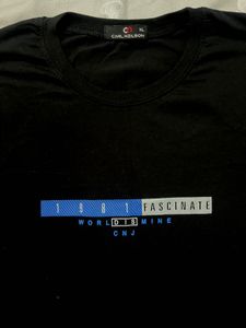 Black Graphic Print T-Shirt