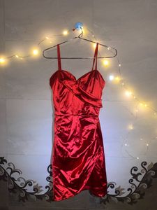 Red Bodycon Velvet Dress