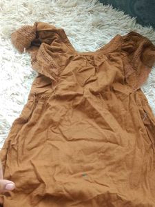 Brown Lace Detail Dress