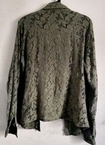 Olive green Beautiful crop Shirt and Under Inner