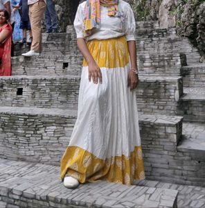 Boho Chic Yellow Panel Dress