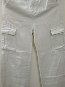 White Cargo Pants