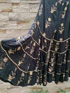 Beautiful Sharara With Golden Print .