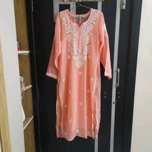 Elegant Peach Kurta (coins not accepted)