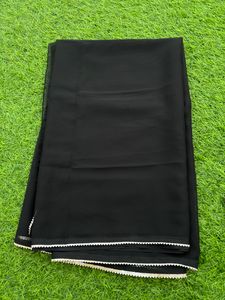 Matte black only saree