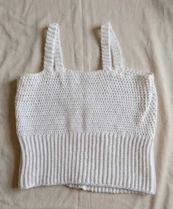 Crochet White Tank Top