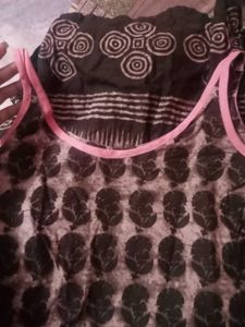 Brown Coloured Printed Kurti