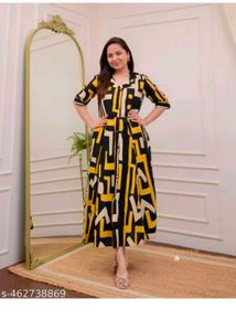 Stylish Geometric Print Dress