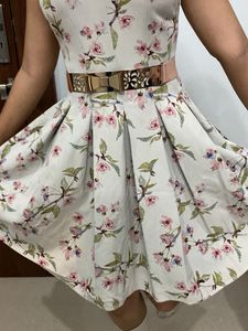 Floral Print Fit &amp; Flare Dress