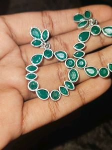 Green Stone Earrings