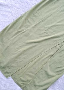 Zara Cottagecore Mint Linen Dress