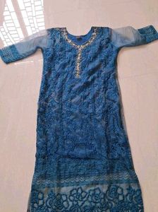 Blue Embroidered Kurta set🌻