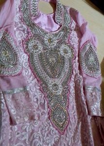 Pakistani Suit Set-Beautiful Heavy Front Back Work
