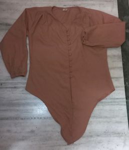 Mauve Front Knot Top