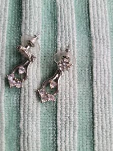 Sparkling Silver Dangle Earrings