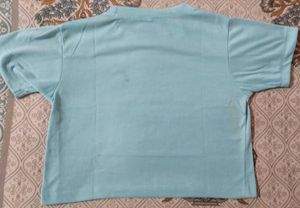 Baby Blue Cropped Top