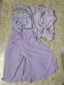 Lavender Embroidered Co-ord Set