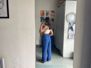 Blue Linen Pants