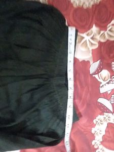 dark green kurti and pant set.